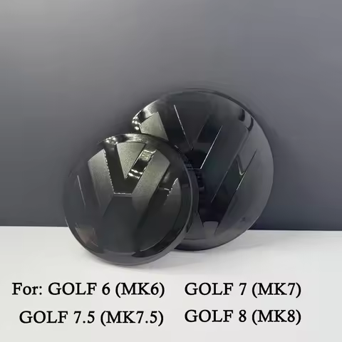 2pcs Front and Rear Emblem For VW Golf 6/Golf 7/Golf 7.5/Golf 8 Not Affect ACC Modified Black Label 