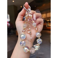 handphone sling strap handphone wrist strap Ins Dream Star Crystal Beads Gift Box Mobile Phone Lanya