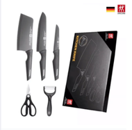 Zwilling เยอรมันสีดำมีดห้องครัวมีดตัด 5 ชุดมีดเชฟตัดพิเศษ