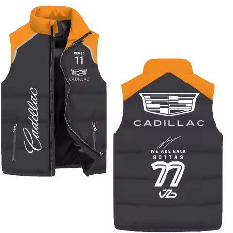 Newly designed insulated Cadillac racing F1 team clothing for men - warm and wind-resistant cycling 