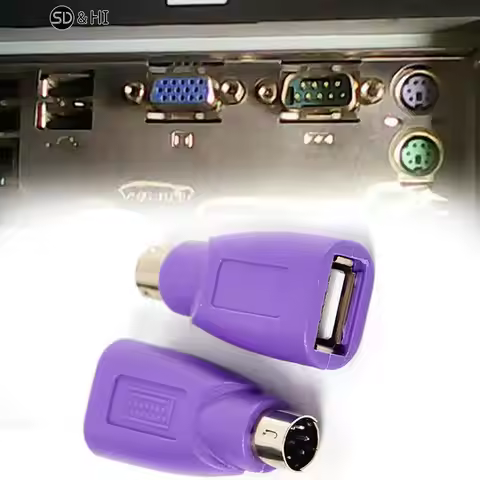 1Pc USB Female to for PS2 PS/2 Male Adapter Converter Keyboard Mouse Mice For U-Gate Round Gate