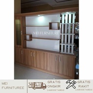 partisi ruangan 2 muka jumbo - Partisi tv minimalis murah - Pembatas ruang kayu