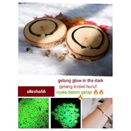 GLOW INTHE DARK INITIAL BRACELET LETTER BRACELET (LIGHT UP IN THE DARK)