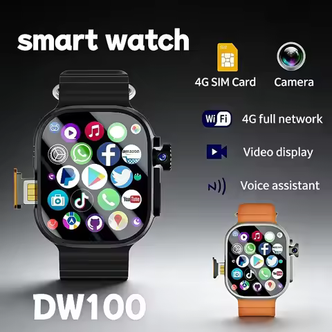 DW100 Pro smartwatch 2.29-inch Amoled screen GPS WIFI with fingerprint unlock touch function 8MP rot