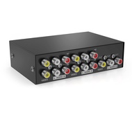 MT-ViKI 4 Way AV RCA Switch, 4 in 1 out Composite Video L/R Audio Switcher Selector Box for DVD Play