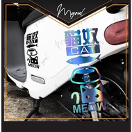 [ReadyStock] Funny Pet Master Cat Slave Laser Logo Car Sticker Myvi Viva Axia Alza Bezza Saga Proton