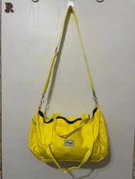 黃色圓筒帆布包/運動袋