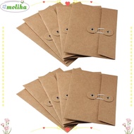 MOLIHA 10 PCS Vintage Kraft Paper Button Postcard Mail Invitation