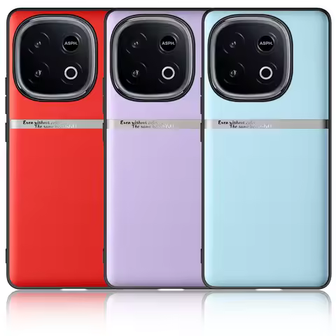 Liquid Plain Leather with Nickel-plated Ribbon Case For VIVO IQOO Z10 Turbo Pro Z9 Turbo Neo 10 Pro 