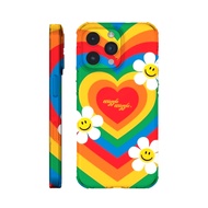 Hardcase Heart Motif with Rainbow Color Iphone 7/8 Iphone Xr Iphone 13 Mini Iphone 15 pro Iphone 13 
