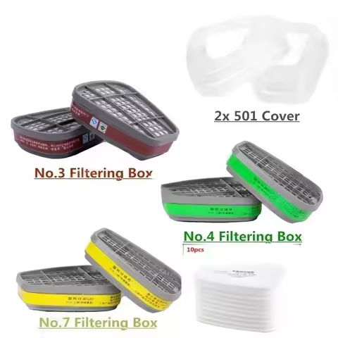 6200/7502/6800 MaskChemical Gas Mask 6001/6002/6004 Box 5N11 Cotton Protection FilterPaint MaskRespi