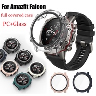 PC Case+Tempered Glass Cover For Amazfit Falcon Case Shockproof Bumper Amazfit Falcon Cover Full Covered Screen Amazfit Falcon Protector Huami Amazfit Watch Accessories