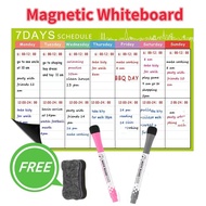 A3 Magnet Fridge Planner -Whiteboard Monthly Planner Magnetic Message Board