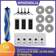 Roller Brush Side Brush Hepa Filter Dust Bags Parts For Ecovacs Debot X5 OMNI / X5 PRO OMNI / X5 PRO