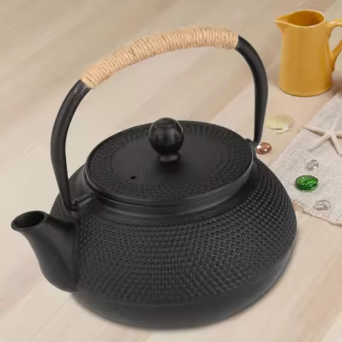 800ml Japanese Cast Iron Kettle Teapot Removable Infuser Strainer Tea Pot Cast Iron Kettle Cast Iron