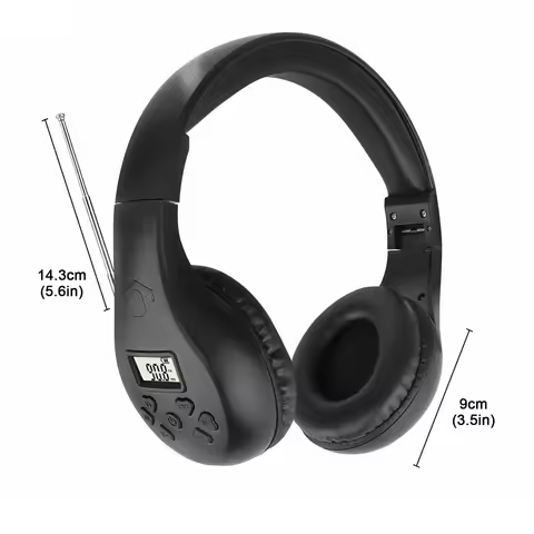 Portable FM Radio Headphone Radio Receiver Stereo Headset Radio Earphone Receiver For Conference Sim