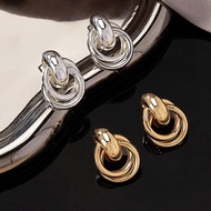 Earrings Fashion Retro Earrings Texture Double-Layer Metal Winding Earrings Earrings DZ4G