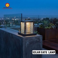 Modern Outdoor Solar Gate Lamp (E27) | Lampu Pagar