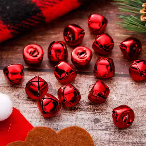 36Pcs Christmas Bells Colored Craft Bells 0.6in Jingle Bells for DIY Wreath Christmas Decorations Re