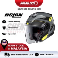 NOLAN N40-5 Pivot Open Face Helmet Motor Visor Topi Keledar Keselamatan Open Face Superbike SIRIM In
