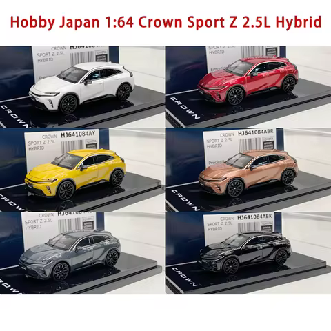 Hobby Japan Diecast 1:64 Scale Crown Sport Z 2.5L Hybrid Alloy Car Model Collection Souvenir Static 