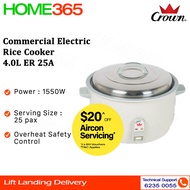 Crown Commercial Electric Rice Cooker 4.0L ER 25A