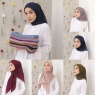 Bella Square Plain Square Hijab 9 Pcs