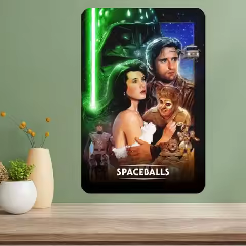 Spaceballs Metal Movie Poster Sign