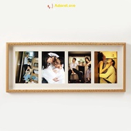 ADL 8x20 Wood Picture Frame - 8x20 Photo Frame With Mat Display 4Pcs 4x6 Photos, 4x6 Picture Frame W