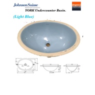 JOHNSON SUISSE YORK UNDERCOUNTER BASIN. (LIGHT BLUE)