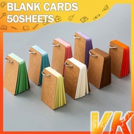 Flash Card/Polos Flash Card 50 SHEETS Flash Card / Memo Ring / Plain Flash Card Children's Learning 