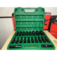 [Import] Impact Socket Set 20Pcs 1/2 Inch 8-32MM Extension Impact Socket Length Achieve Socket Nut R