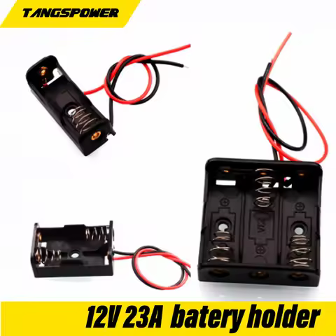 5PCS 12V 23A Battery Holder with WireLead Rechargeable Battery Case Storage Box Diy 1/ 2/3slot*12V23