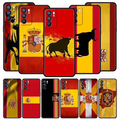 Spain Bull Flag Phone Case For Oppo Reno13 Reno12 Reno11 F Reno10 Pro A54 5G Find X5 A53 A52 A9 A57 