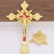 [mojotorw7] Jesus Crucifix Devout Gift Sculpture Figurine Catholic Standing Crucifix for Table Altar