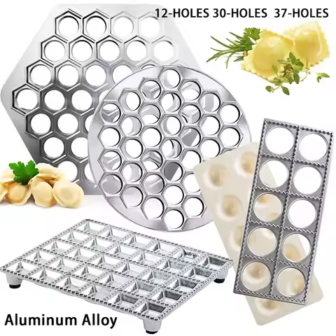 Dumpling Mould DIY Ravioli Mold Dumpling Press Ravioli Maker Mould Alloy Aluminum Ravioli Stamp Cutt