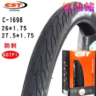 CST Tire 26X1.75 27.5X1.75 C-1698 60tpi Mountain Bike Tire Shark Fin Tires 26 27.5 Folding and Unfolding