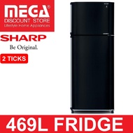 SHARP SJ-U47P 470L 2-DOOR FRIDGE (2 TICKS) (SJ-U47P-BK / SJ-U47P-SL)