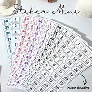 Plain Massage Number Stickers 1-240 Massage Number Stickers 1-120 240 Massage Number Stickers/ 1-120