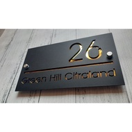 Matte Black House Number size 30x28 Custom Elegant House Number