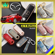 Mazda 2 3 6 CX5 CX3 CX8 CX9 Key Cover Sarung Kunci Kereta 2022 Keyless Car Key Case TPU Chrome Acces