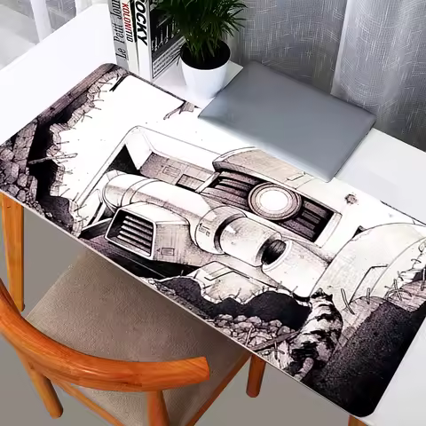 Large Mouse Pad Gamer Mechanical Warrior Gundam Zaku II Keyboard Mousepad Pc Computer Desk Mat Gamin