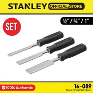 STANLEY 16089 WOOD CHISEL SET X 3PCS ( 1/2" ,  3/4" ,  1" )