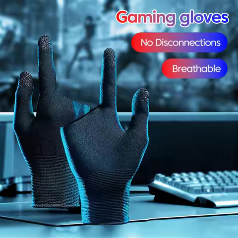 2-finger/5-finger anti-slip gaming gloves for electronic games - ultra-thin, sweat-resistant, breath