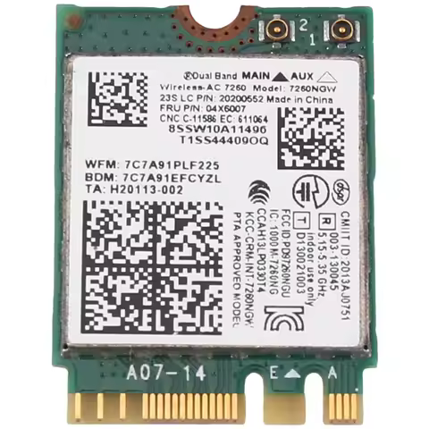 7260NGW 7260AC WiFi Card 2.4G/5G BT4.0 Fru 04X6007 for Thinkpad X250 X240 X240S X230S T440 W540 T540