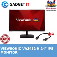 VIEWSONIC VA2432-H / VA2432-H-W /VA240A-H 24" 1msFHD IPS MONITOR FRAMELESS DESIGN + BUNDLED WITH HDM