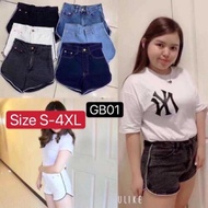 [Ready stock] GB18 GBJ jeans high waist short jeans pants 百搭高腰牛仔褲