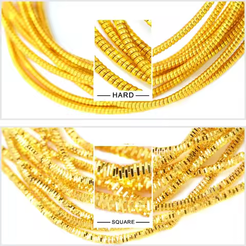 10 Gauge Silver Gold Plated Copper Craft Wire Flexible Metal French Bullion Wire for Jewelry Making 