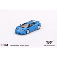 Mini GT 1/64 ( 644 ) Bugatti EB110 GT - Blu Bugatti