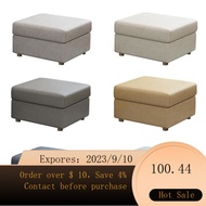 🌈Faux Leather Footstool with Storage Space Single Shoe Changing Stool Rectangular Sofa Stool Storage Bed End Stool Livin